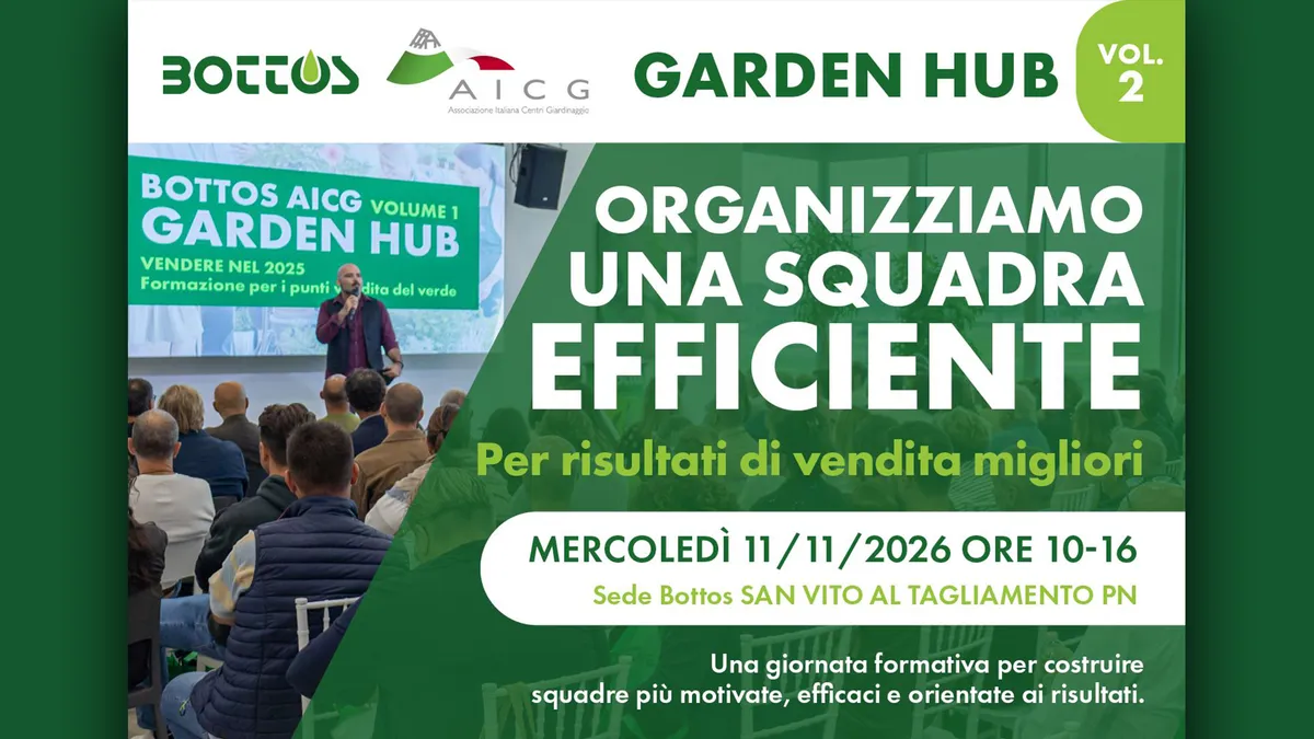 Garden Hub Vol. 2: Organizziamo una squadra efficiente, da Bottos Srl